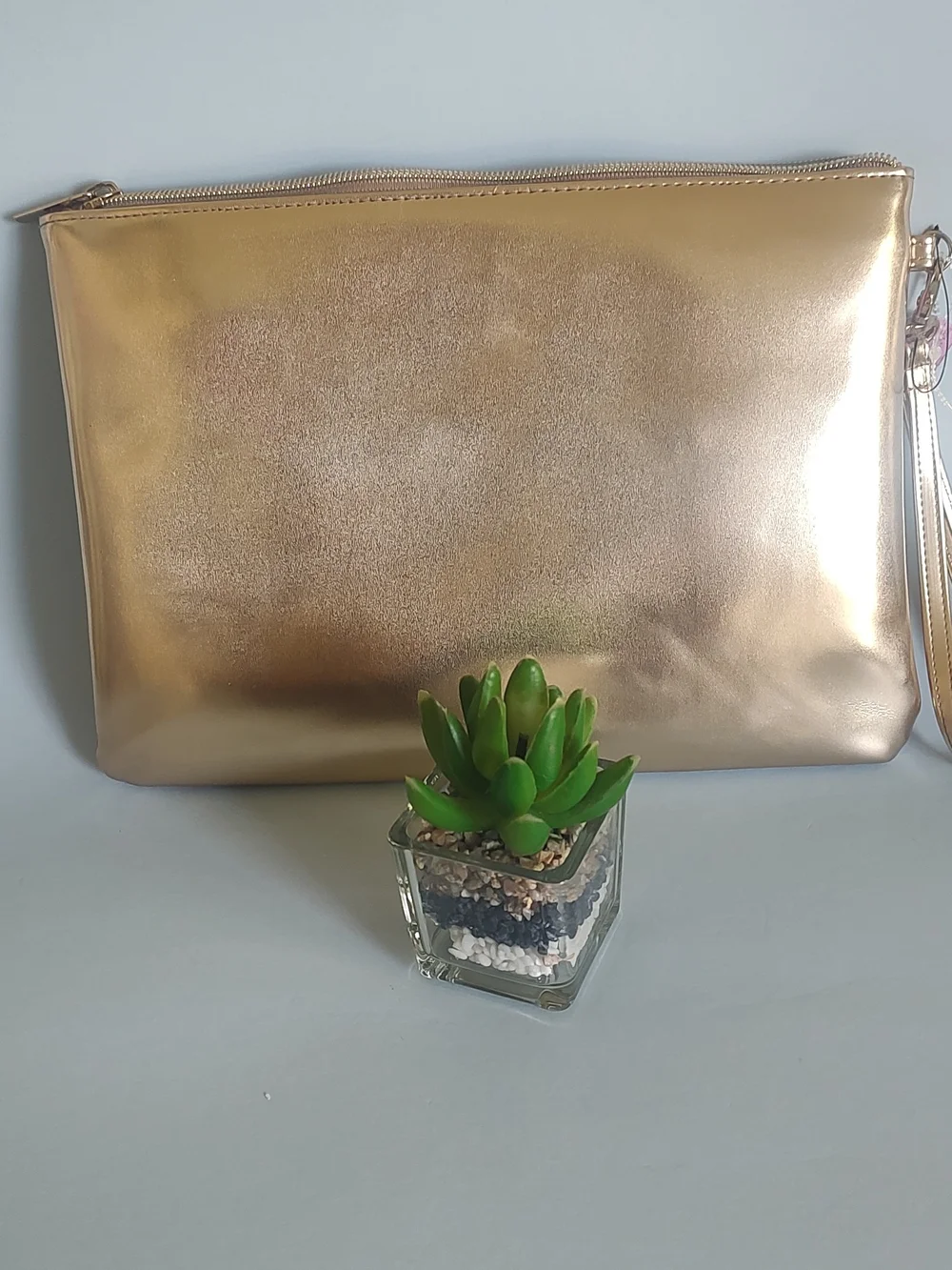 Sprinkle Print Pink Wristlet Clutch